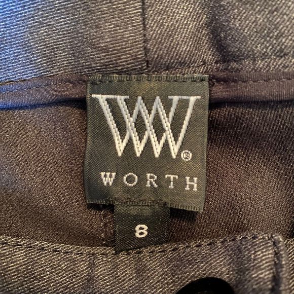 NEW WORTH woman's size 8 wide leg black career classic made in USA slacks pants - Picture 10 of 10